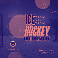 Sporty Ice Hockey Tournament Linkedin Post Image Preview