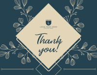 Luxury Diamond Badge  Thank You Card