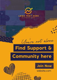 Not Alone Mental Health Poster