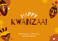 Kwanzaa Mask Postcard