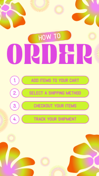 Funky Flowery Order Guide Facebook Story