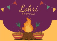 Lohri Festival Postcard