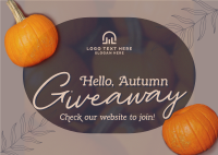 Hello Autumn Giveaway Postcard