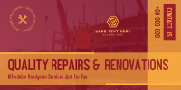 Quality Repairs and Renovations Twitter Post