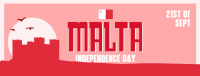 Mid-Century Malta Independence Day Facebook Cover Image Preview