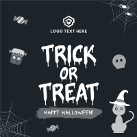 Cute Trick or Treat Instagram Post Design