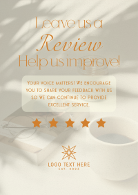 Minimalist Customer Feedback Poster