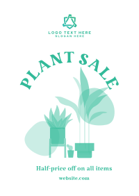 Quirky Plant Sale Poster