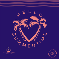 Hello Summertime Instagram Post Design