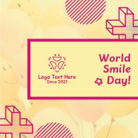 World Smile Day Smiley Balloons Instagram Post