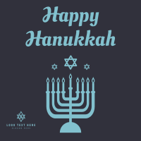 Wishing Happy Hannukah Instagram Post Design