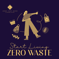 Living Zero Waste Linkedin Post Design