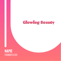 Classy Pink Wordmark Business Card Image Preview