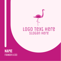 Minimalist Flamingo Business Card Image Preview