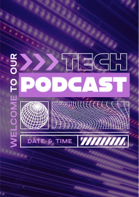 Futuristic Tech Podcast Flyer