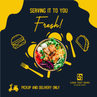 Fresh Food Bowl Delivery Instagram Post Design