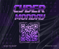 Futuristic Cyber Monday Facebook Post Design