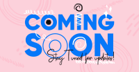 Quirky Scribbles Coming Soon Facebook Ad Design