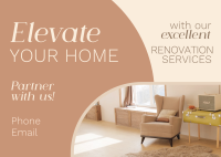 Renovation Elevate Your Space Postcard