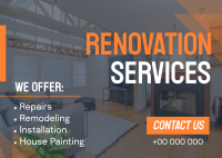 Pro Renovation Service Postcard Design