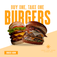 Double Burgers Promo Linkedin Post