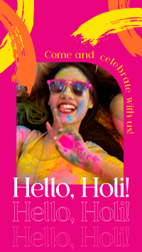 Hello Holi Instagram Story Design