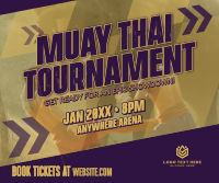 Muay Thai Tournament Facebook Post Design