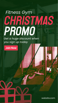 Christmas Gym Promo Facebook Story