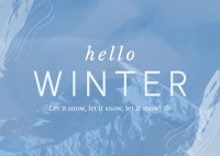 Winter Greeting Postcard Design