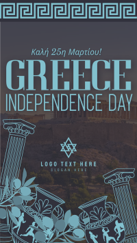 Greece Independence Day Patterns Facebook Story