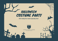 Halloween Party Postcard Design