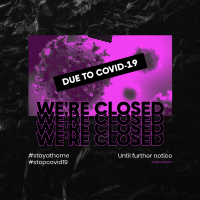 Closed Covid-19 Instagram Post Design