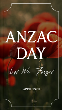 Poppy Flower Anzac Day Instagram Reel Image Preview