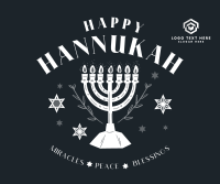 Hanukkah Menorah Greeting Facebook Post