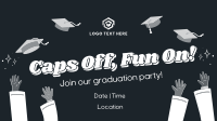 Caps Off Fun On Graduation Party Animation