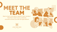 Modern Quirky Meet The Team Facebook Event Cover
