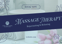 Massage Therapy Postcard Design