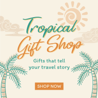 Beach Travel Souvenirs Instagram Post Design