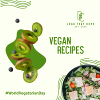 Vegan Recipes Instagram Post Design