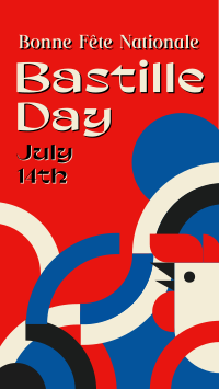 Bastille Day Geometric Instagram Reel Image Preview