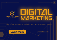 Digital Marketing Technology Postcard Design