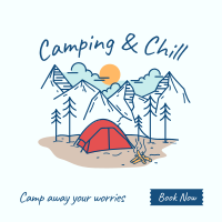 Camping and Chill Instagram Post