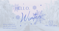 Minimalist Winter Greeting Facebook Ad