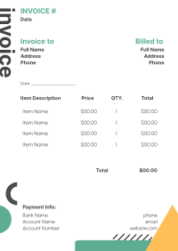 Downtown Colors Invoice