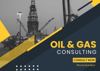 Oil And Gas Consultancy Postcard example 1