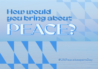 Day of UN Peacekeepers Postcard Image Preview