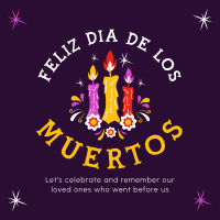 Candles for Dia De los Muertos Linkedin Post