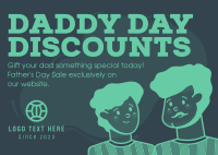 Discounts For Daddy Postcard