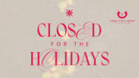 Elegant Holiday Closing Announcement Animation