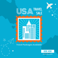 USA Travel Destination Instagram Post Design